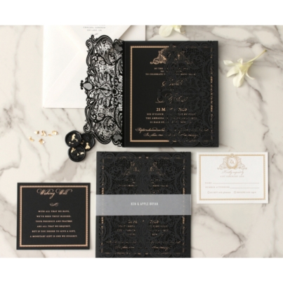 lace wedding invites