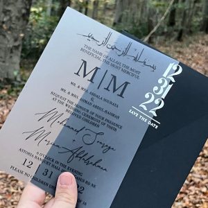 Wedding Invitation, Acrylic Matte Invitations