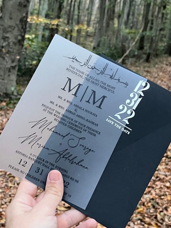 Wedding Invitation, Acrylic Matte Invitations