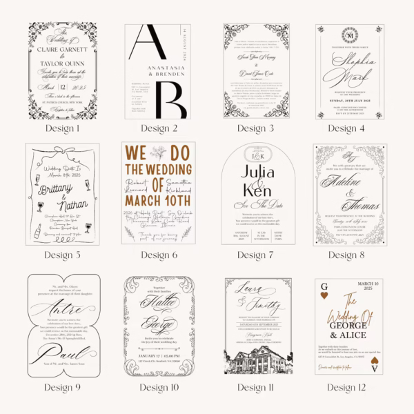 Gold Mirror Wedding Invitations | Luxury Personalized Invites - Image 11
