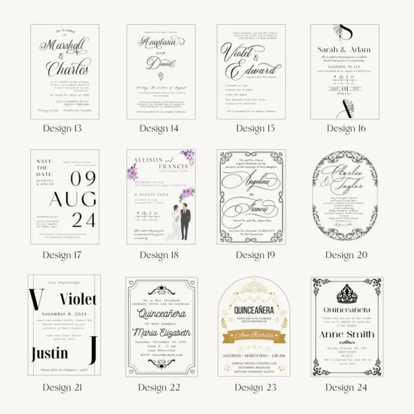 Gold Mirror Wedding Invitations | Luxury Personalized Invites - Image 8