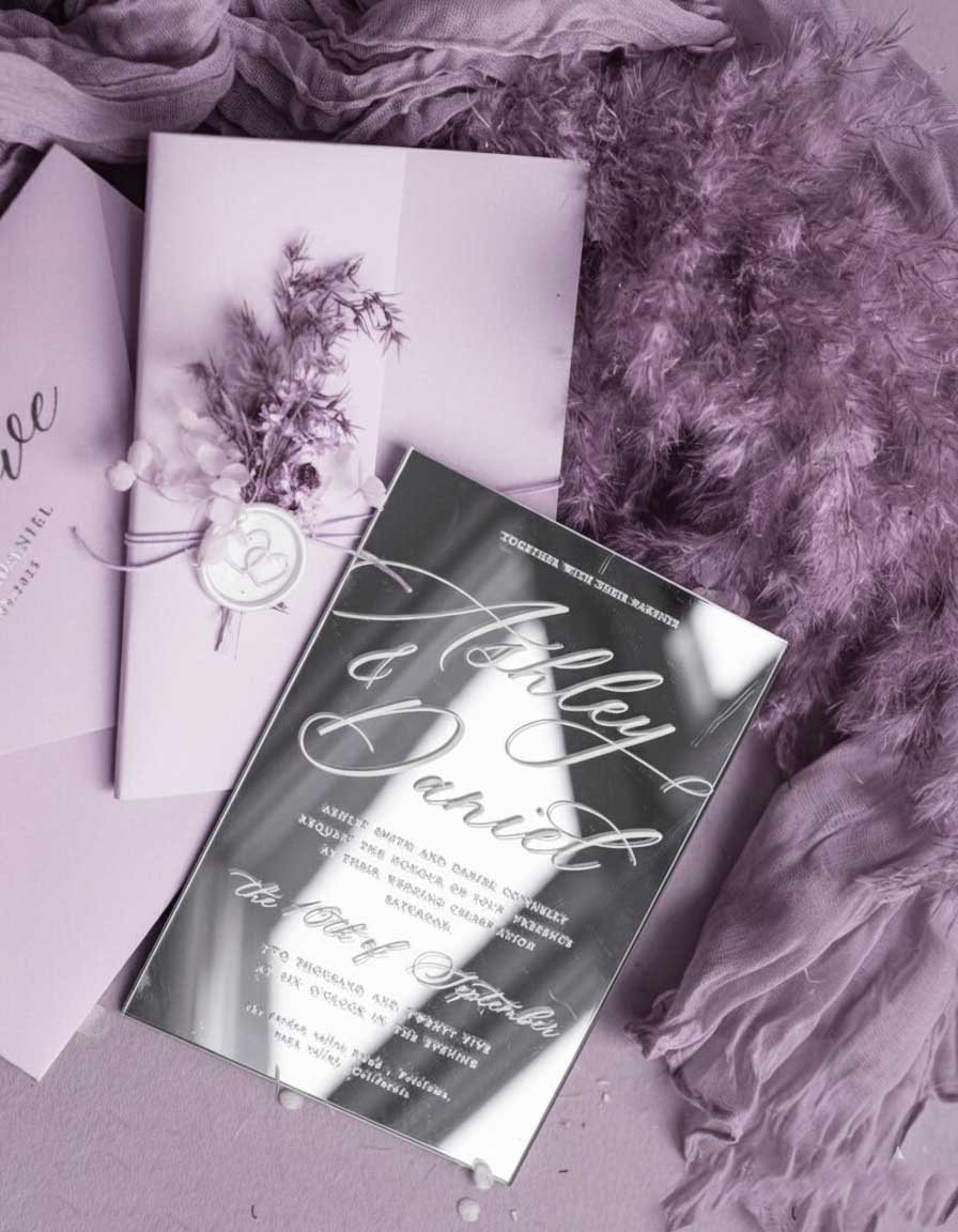 silver mirror invite